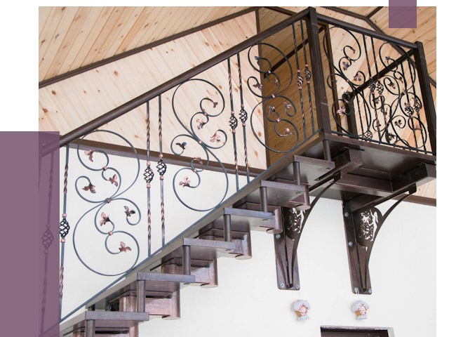 Кованые лестницы в Аксае от 79225 руб. под ключ