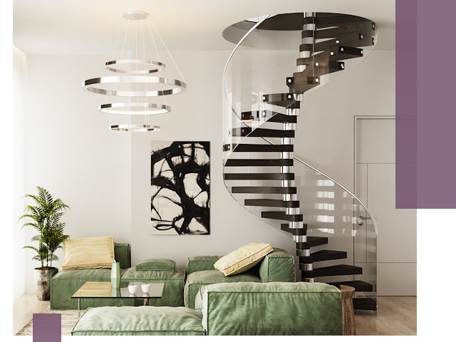 Лестницы для двухуровневой квартиры в Аксае — изготовление и монтаж