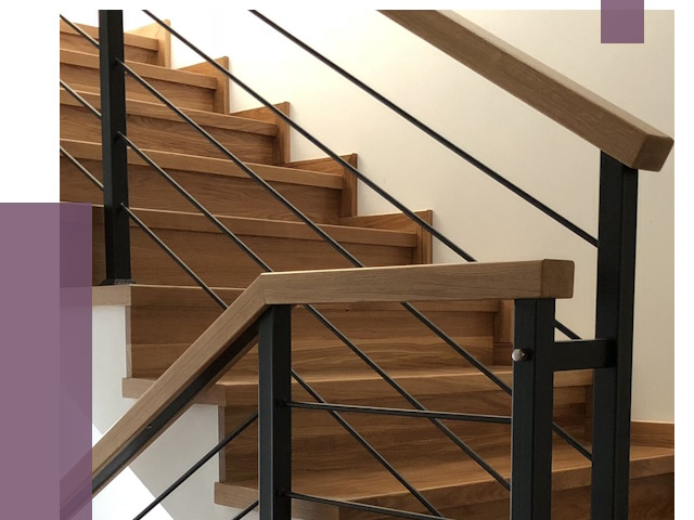 Обшивка металлической лестницы деревом в Аксае от 4317 руб.