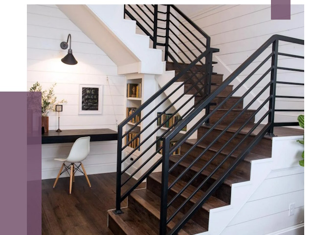 Перила для лестницы в доме в Аксае от 7364 руб. — ПРОЛЁТ-Акс