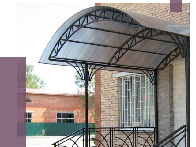 Металлические навесы и козырьки в Аксае от 12696 руб.