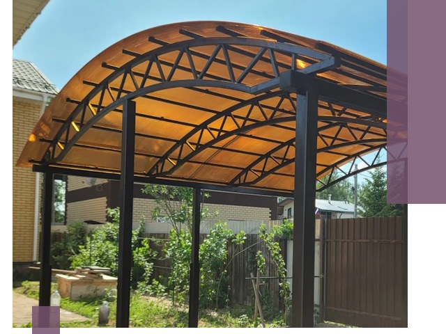 Изготовление навесов под ключ в Аксае из качественных материалов