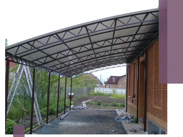 Профессиональный монтаж навесов под ключ в Аксае