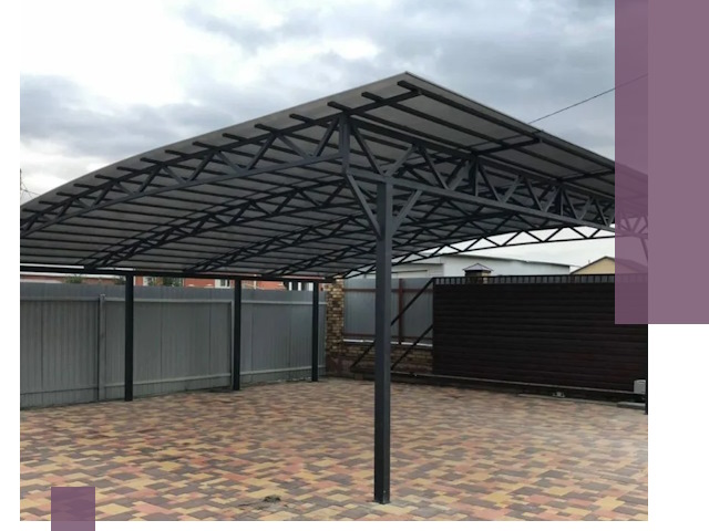 Недорогие навесы под ключ в Аксае — изготовление и монтаж