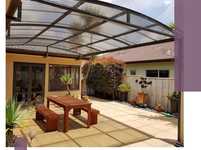 Навесы во двор под ключ в Аксае — изготовление и монтаж