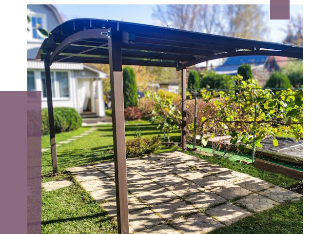 Навесы для дачи в Аксае от 12645 руб. под ключ — ПРОЛЁТ-Акс