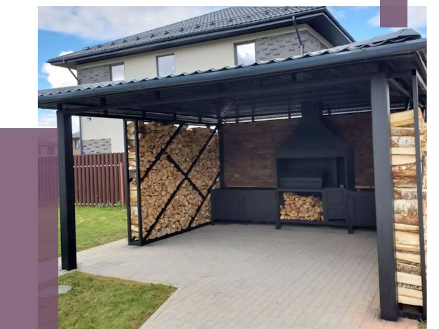 Навесы для барбекю в Аксае от 12645 руб. под ключ | ПРОЛЁТ-Акс