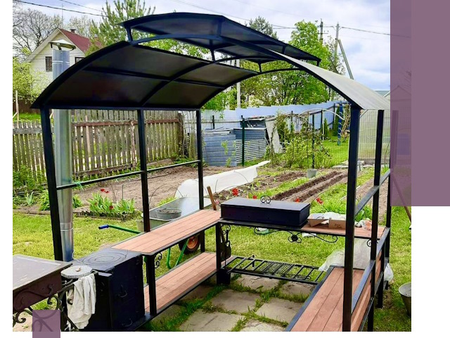 Навесы для барбекю в Аксае: изготовление, монтаж и демонтаж