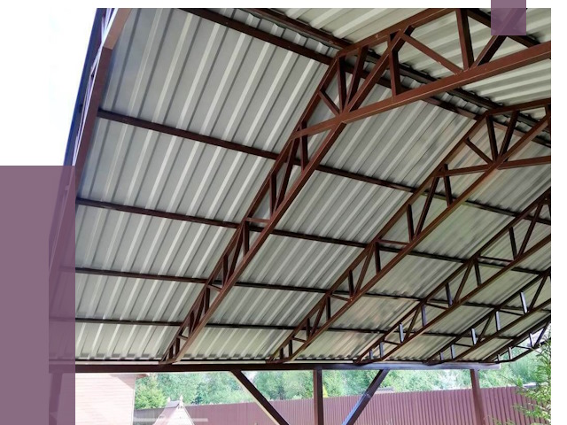 Навесы из профнастила в Аксае от 7313 руб. | ПРОЛЁТ-Акс