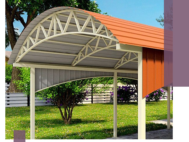 Навесы из профнастила под ключ в Аксае — установка и монтаж