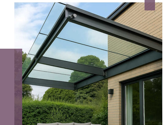 Стеклянные навесы и козырьки в Аксае от 12188 руб.