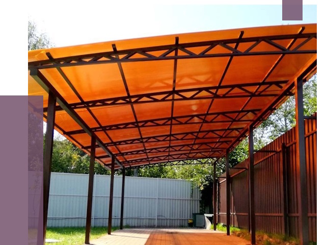 Односкатные навесы под ключ в Аксае от 13052 руб. 