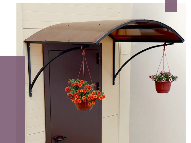 Козырьки над входом в Аксае от 14728 руб.  | ПРОЛЁТ-Акс