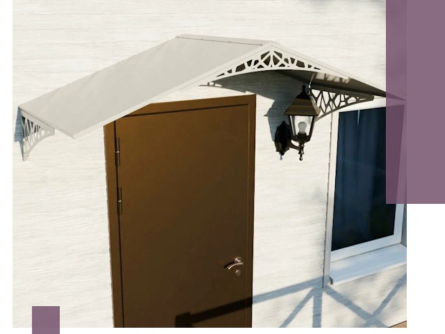 Металлические козырьки на входы и террасы в Аксае