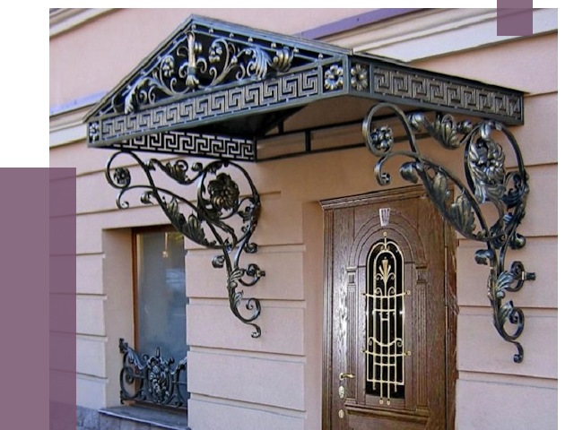 Кованые козырьки в Аксае под ключ от 12645 руб. — ПРОЛЁТ