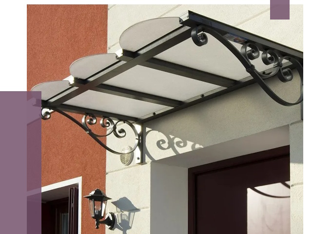 Односкатные козырьки в Аксае от 8329 руб.  | ПРОЛЁТ-Акс