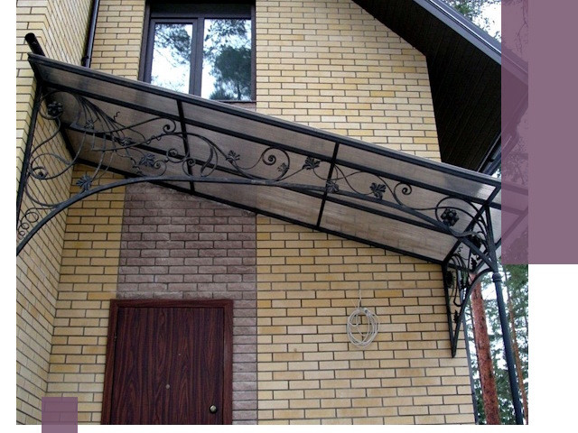 Односкатные козырьки из металла под ключ в Аксае